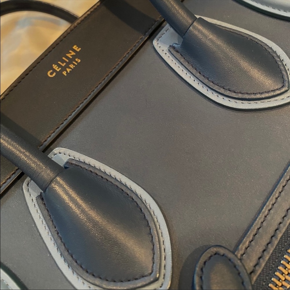 SOLD ON OTHER APP Celine Blue Multi Micro Tote - Picture 9 of 16
